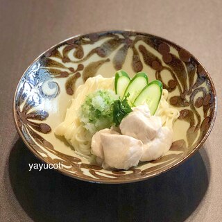 かぼすでさっぱり水晶鶏うどん